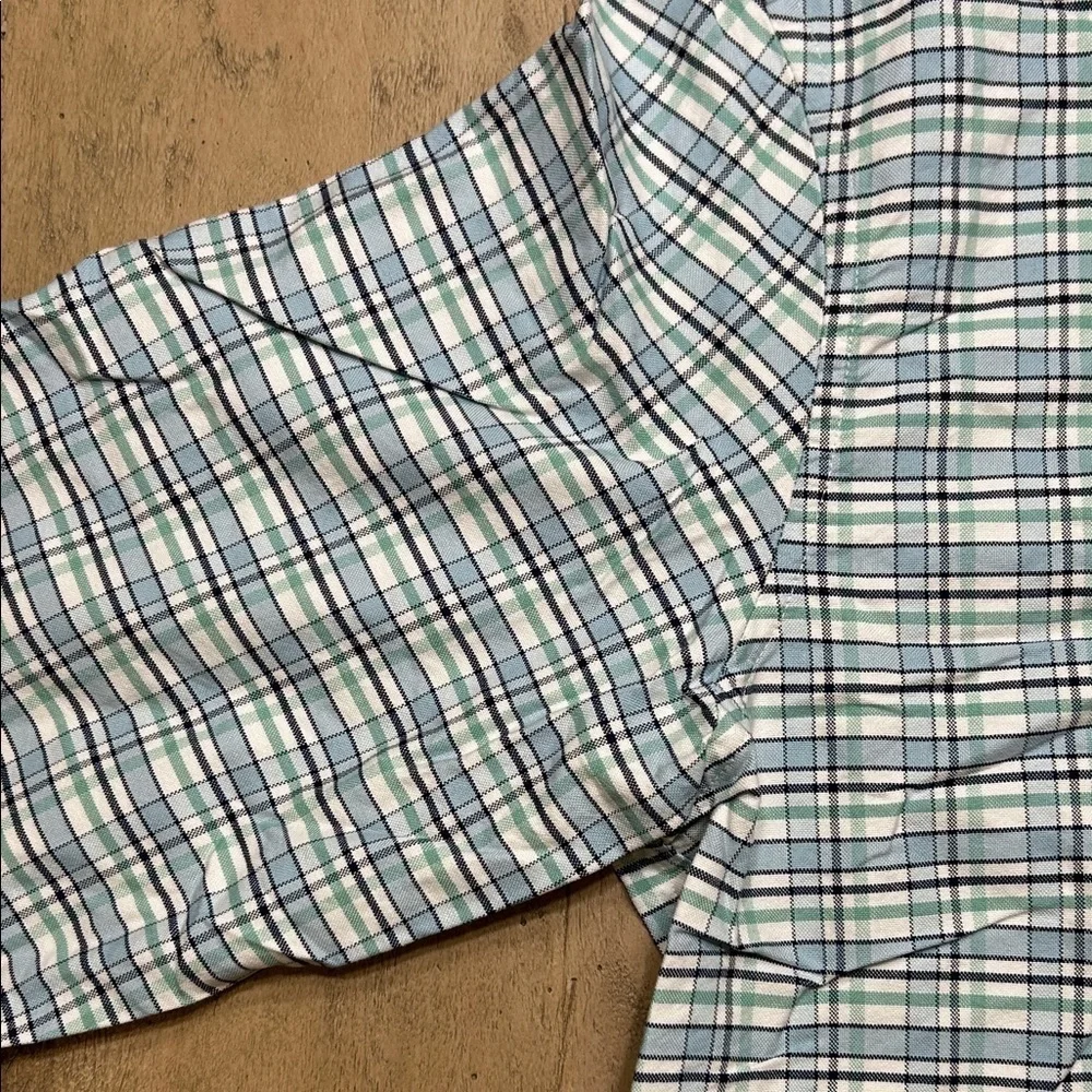 Men's J Crew Blue Plaid Oxford shirt, XL